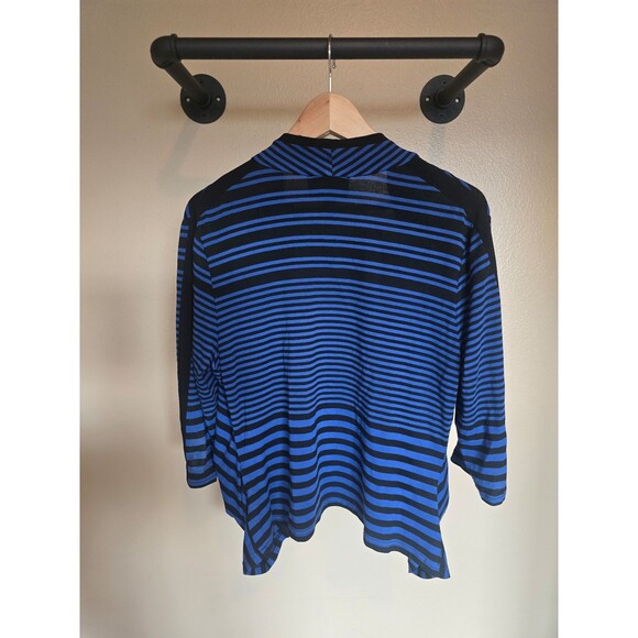 Joseph Ribkoff blue and black zip up top women's size 14 - Picture 6 of 8